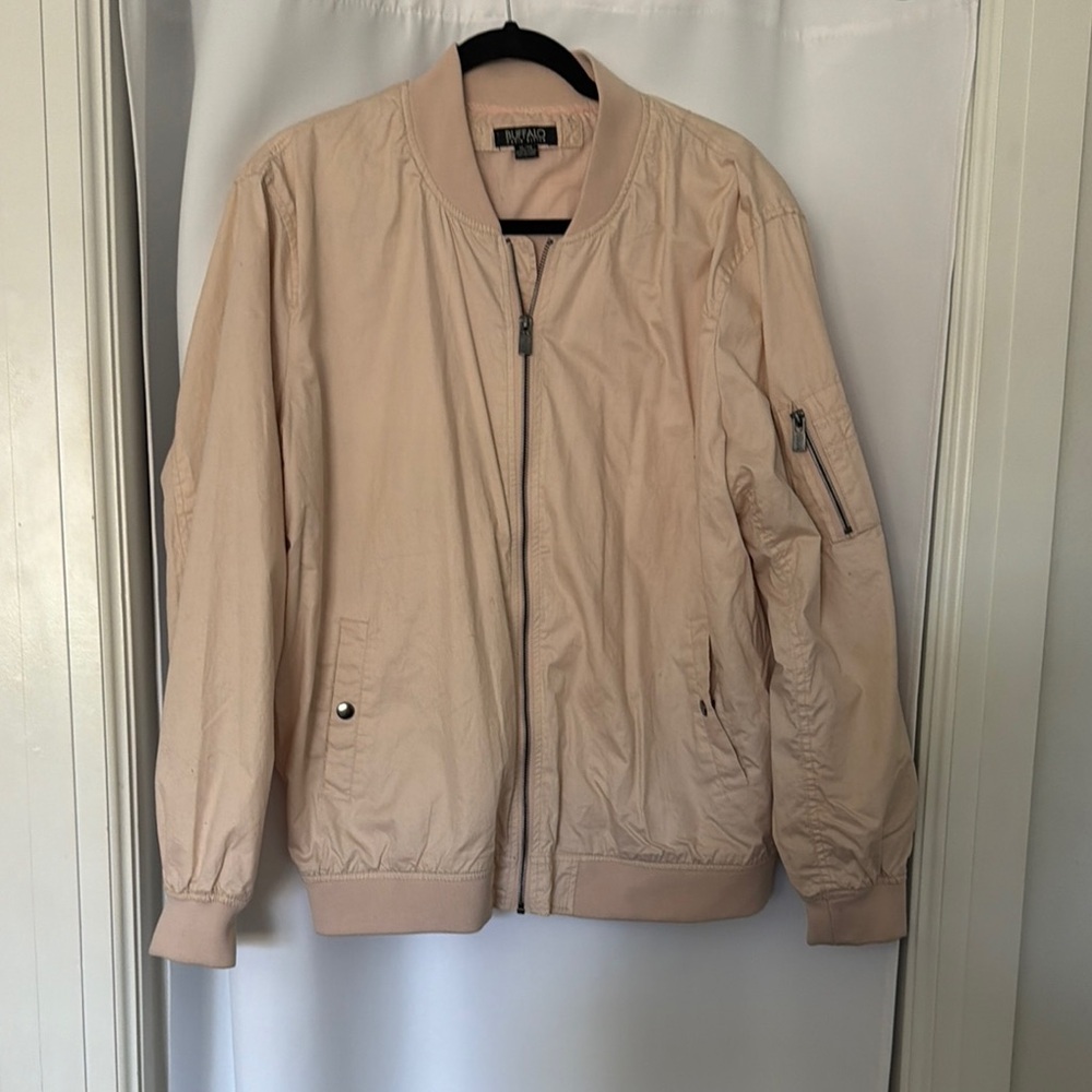 Mango Men's Pale Blush Bomber Jacket